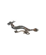 CHINESE FIRE BALL DRAGON METAL SCULPTURE UNSIGNED