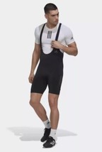 NWT Mens Adidas Padded PRIMEKNIT Cycling Bib Tights Shorts Black HG8384 ... - $47.49