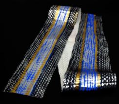 Metallic Electric Blue Snake Leather Genuine Elaphe Snakeskin Leather Hide - $17.54+