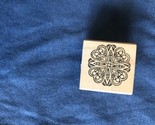 Paper Parachute Snowflake Crest Rubber Stamp 1&quot; Square - £10.20 GBP