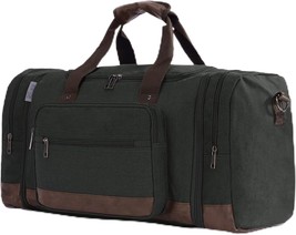 Canvas Big Crossbody Bag Large Capacity Travel Tote Weekend Bag Convenient Carry - £58.26 GBP