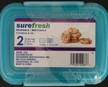 Lock-Top Reusable Snack Containers w Lid Stackable LIGHT BLUE 5.2 Fl Oz,... - $3.46