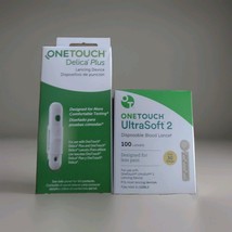 One Touch Delica Plus Lancing Device with 25 30 Gauge Lancets Sealed - $329.27 MXN
