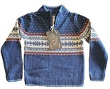 RORIE WHELAN ~ Size 4 ~ 1/4 Zip ~ Turtleneck Sweater ~ Cotton ~ BLUE Fai... - £22.53 GBP