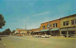 Street Scene Cars Centreville Michigan 1960c postcard - $6.93