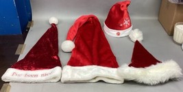 Set Of 4 Different Lengths Santa Hats Including AElectronic Musical Danc... - $19.79