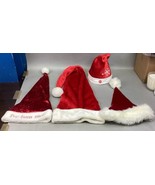 Set Of 4 Different Lengths Santa Hats Including AElectronic Musical Danc... - $19.79
