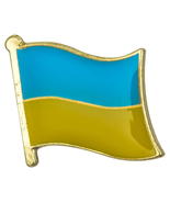 Ukrainian National Country Flag Lapel Pin Metal-SUPPORT UKRAINE AMERICAN STOCK - $6.42
