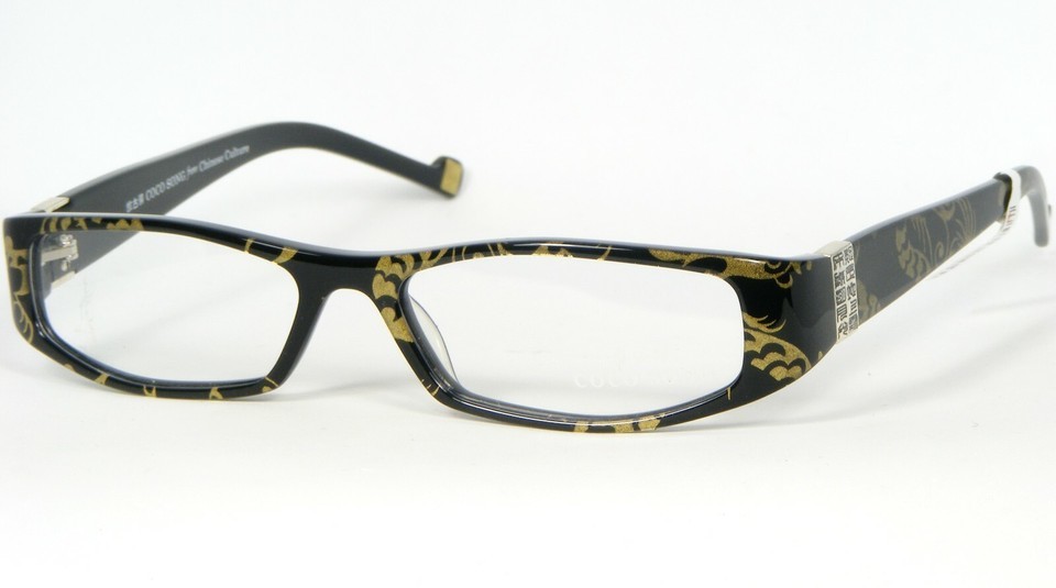 Coco Song SWEET LOVE Farben 2 Schwarz/Gold Brille Brillengestell 51-15-1... - $251.96