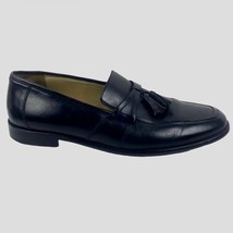 Johnston &amp; Murphy Black Leather Tassel Loafers Size 11M - £38.14 GBP