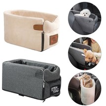 Dog Car Seat Pet Carrier Universal Armrest Box Nonslip Quilted Pet Car Carrier B - £28.63 GBP+