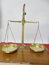 Vintage Brass and Wood Scale Made in India, in original box[*a4-RACK] - £58.05 GBP