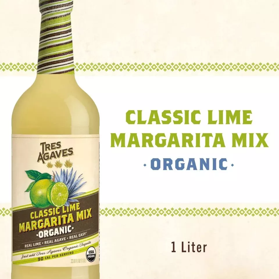 Tres Agaves Organic Lime Margarita Mix, 1 Liter Bottle Pak Of 2 - $26.00