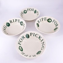 [4] Wood &amp; Sons Kitchen Garden Green &quot;Ripe for Picking&quot; Fruit Bowls England - £79.61 GBP