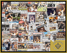 New Orleans Super Bowl Newspaper Headline Collage Print.  - £15.77 GBP