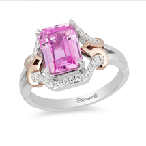 Enchanted Disney Fine Jewelry 1/2 CTTW Diamond &amp; Blue Cinderella Engagement Ring - £72.28 GBP