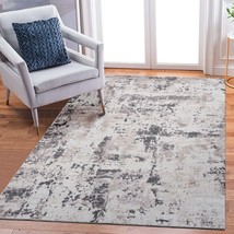 Stylish Stain-Resistant Area Rug | 8x10 Cream/Brown - £104.87 GBP