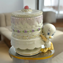 Lenox Porcelain Tweety&#39;s Treat Jar Lenox Porcelain Sweets Canister 7” Ne... - $112.19