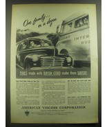 1946 American Viscose Corporation Ad - One family - £14.55 GBP