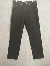 Wrangler Authentics Regular Fit Straight Leg Black Work Jeans ZM100BK Mens 29x30 - £19.32 GBP