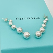 Tiffany &amp; Co Graduated Bead Earrings HardWear Bead Ball Drop Dangle in S... - £452.90 GBP
