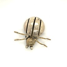 Vintage Sterling Signed 925 Mexico Detailed 3D Carved Puff Spider Brooch Pin - £75.41 GBP