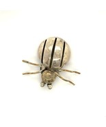 Vintage Sterling Signed 925 Mexico Detailed 3D Carved Puff Spider Brooch... - £74.53 GBP
