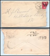 1897 US Postal History Cover-Claremont, New Hampshire / Hillsboro Bridge, NH H14 - £2.32 GBP