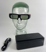 OEM Panasonic 3D Glasses Model TY-EW3D2M w Case Lanyard and Charger - LOOK - £21.35 GBP