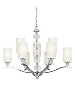 Sea Gull 3113409-05 Englehorn 9 Light 32in Chrome/OpticMulti Crystal Cha... - $7,583.73 MXN