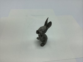 Vintage Spoontiques Pewter Miniature Whispering Bunny Rabbit Figurine 1.... - $12.99