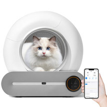 Self-Cleaning Cat Litter Box, Automatic Scooping and Odor Removal, App C... - £266.99 GBP