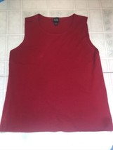 EILEEN FISHER Womens Sweater Size Large 100% Merino Wool Sleeveless Red - $43.00
