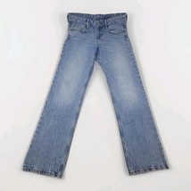 &amp;Denim Jeans Sz 8 Light Wash Straight Regular Fit Mid Waist Coupe  - $19.79