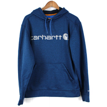 Carhartt Force Mens M Extremes Signature Hoodie Sweatshirt Blue Street Gorpcore - £30.81 GBP