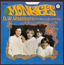 Monkees 45 RPM Picture Sleeve Only D.W. Washburn / It&#39;s Nice to Be with You - $15.00