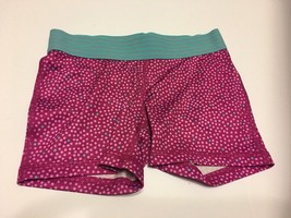 Girls Fitted Compression Shorts Danskin Small Berry Dot - £10.99 GBP