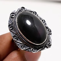 Black Onyx Vintage Style Gemstone Handmade Fashion Ring Jewelry 8.75" SA 2162 - £5.18 GBP