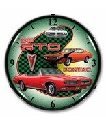 1968 Pontiac GTO LED Clock Car Man Cave Game Room Wall Lighted Nostalgic - £187.71 GBP