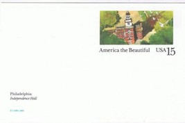 USPS Postcard America The Beautiful Philadelphia Independence Hall - £2.35 GBP