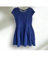 Polo Ralph Lauren Size Large 12-14 Girls Blue And Black Striped Dress - £12.44 GBP