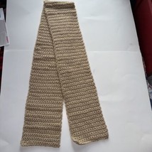 Hand Crocheted Neck Scarf  Desert Sand  In Color New - £8.69 GBP