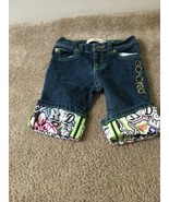 Ecko Girls Blue Capri Jean Shorts w Pockets Cuffed Size 5 - $42.14