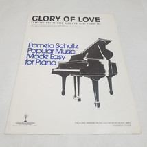 Glory of Love Theme from the Karate Kid Part II Peter Cetera Sheet Music 1986 - £5.90 GBP