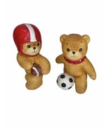 Enesco Lucy &amp; Me Lucy Rigg Football Bear With Helmet &amp; Soccer Bear 1980 ... - £13.33 GBP
