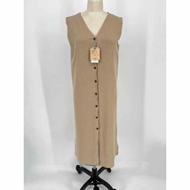 NWT Niko and Sweater Vest One Size Tan Knit Duster Japanese Brand - £39.07 GBP