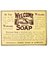 Curtis Davis Welcome Soap 1897 Advertisement Victorian Detergent ADBN1mmm - €17,20 EUR