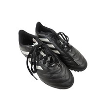 Adidas Kids Soccer Cleats Black White Stripes Synthetic Size 3 Youth Outdoor - $15.84