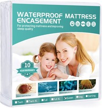 60&quot;X80&quot; Queen Mattress Protector(6-10 In. Deep) Waterproof Mattress Cover - £27.82 GBP