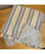 Pottery Barn Striped Full Queen Duvet Cover  Blue Brown Reversible - $69.29